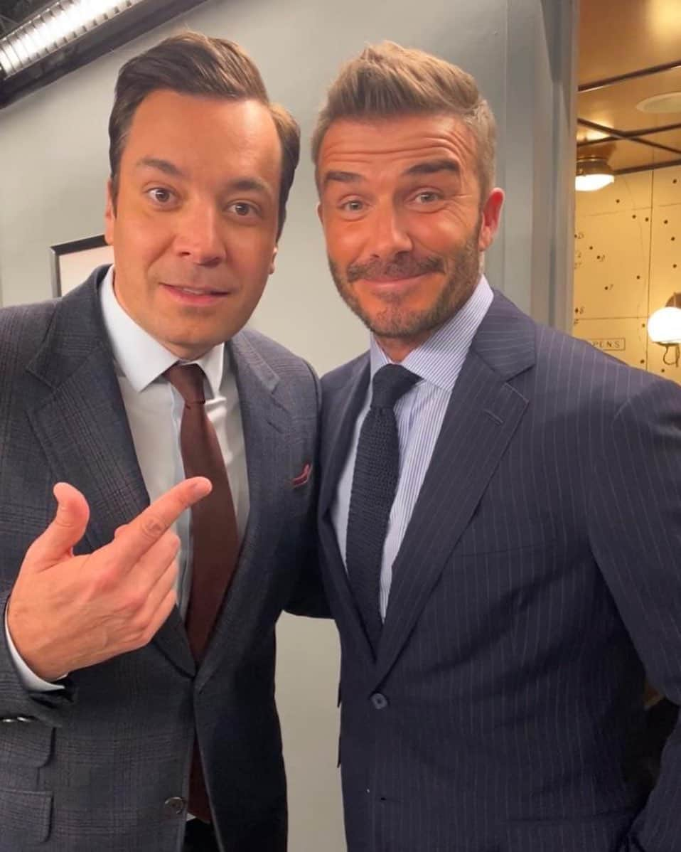 デビッド・ベッカムさんのインスタグラム写真 - (デビッド・ベッカムInstagram)「So great to see you @jimmyfallon Thank you for having me」2月27日 8時58分 - davidbeckham