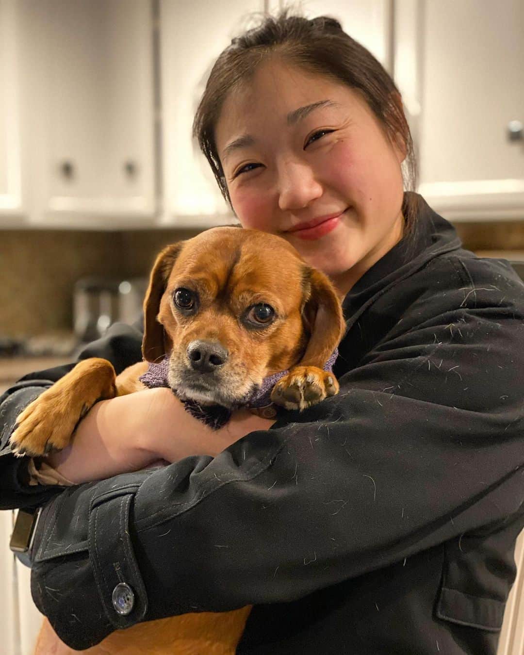 長洲未来のインスタグラム：「I like dogs. 🐶  Hence, dog fur on everything.  #dogsofinstagram」