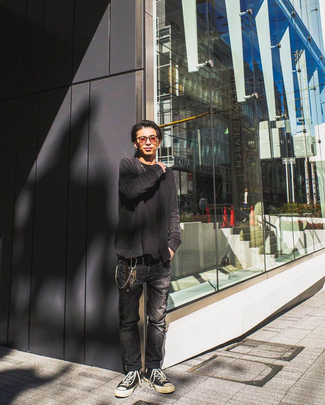 雄三 雨宮さんのインスタグラム写真 雄三 雨宮instagram Black カーディガン Nonnative デニム Denim Yanuk サーマル ユニクロ Uniqlo スニーカー Converse Ct70 サングラス Ayame Oceantokyo Oceantokyo本店 メンズヘア メンズファッション