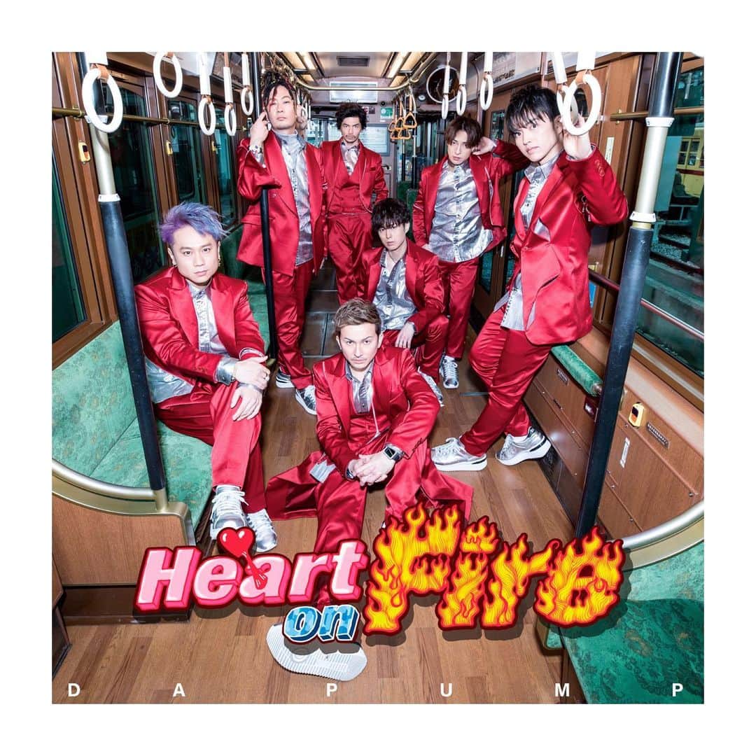 U-YEAH のインスタグラム：「DA PUMP 2020年1stシングル 『Heart on Fire』のアートワークが本日公開になりました。MVはYouTubeからご覧いただけます。 是非チェックしてください。  無視できない状況が続く最中ではありますが、 たくさんの方々の「笑顔」を少しでも取り戻せるなら、アーティストとしてこれ以上の幸せはございません。  #dapump  #heartonfire  #つり革ダンス」