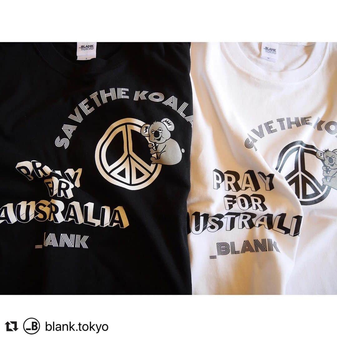 眞鍋さゆりのインスタグラム：「#Repost @blank.tokyo with @make_repost ・・・ 〈チャリティーグッズ販売〉﻿ BLANKでは収益金を @wwf ﻿ WWF「世界自然保護基金」﻿ （World Wide Fund for Nature）﻿ を通じて寄付させて頂きます。﻿ 予約販売となります。（3/1締め切り） https://blank.official.ec/ トップページにURLを貼っております。 お問い合わせはDMまたは info@blank.tokyoまでお願いします。 ﻿ オーストラリアで発生した森林火災は、その後も被害が拡大し、史上最大規模の森林火災となっています。延焼面積は拡大し続け、これまでに約1,000万ヘクタールが焼けてしまいました。﻿ 火災の影響で、約2,000軒以上の家屋が全半壊し、亡くなった野生動物の推計値も、10億匹以上と言われています。﻿ WWFオーストラリア @wwf_australia も、野生動物の救護や、森林再生などに取り組んでおり、そのための寄付金を募っています。  #prayforaustralia 🇦🇺 #savethekoalas 🐨 #charity  #チャリティー  #australia  #オーストラリア  #koala  #コアラ  #tee #tシャツ  #hoodie  #パーカ #blanktokyo」