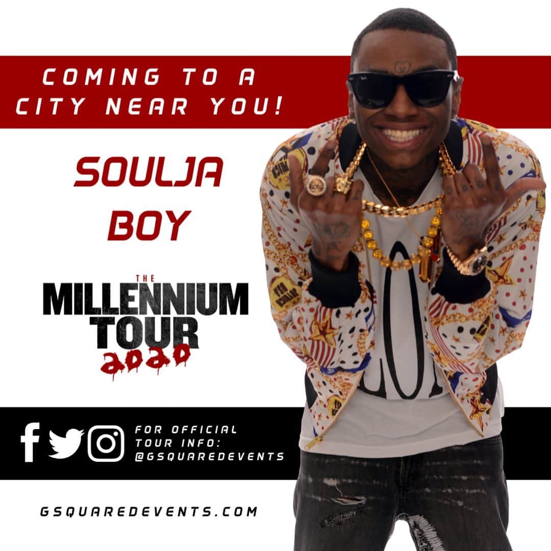 ソウルジャ・ボーイ・テレムのインスタグラム：「Catch me in yo city get tickets for the #millenniumtour 2020 turn up!」