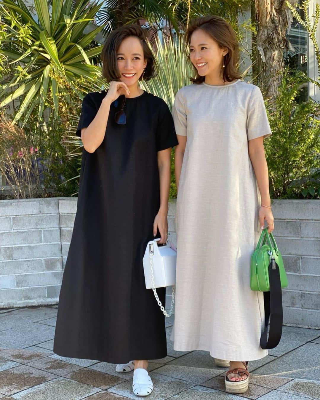 のインスタグラム：「寒いのも笑いで吹き飛ばすくらい、楽しかった春物撮影♡🌿 ・ スプリングツイードのワンピース♥︎ サラッと着れる、こんなワンピース大好き💛 色んなシーンで活躍しそうです♥︎ ・ ・ #rosymonster #2020ss」