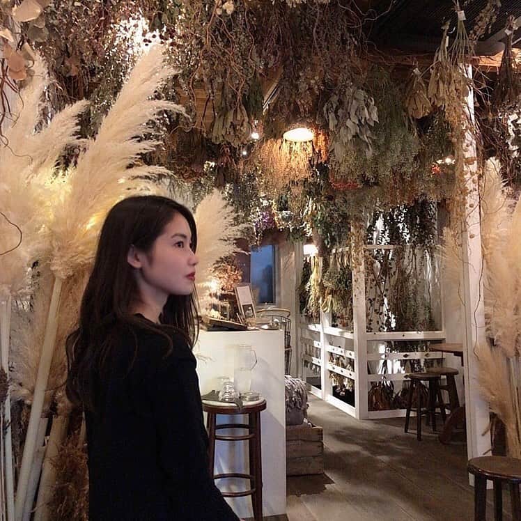 小川沙樹さんのインスタグラム写真 - (小川沙樹Instagram)「店内が可愛すぎるカフェcachette🌱」2月27日 18時03分 - ogawa__saki