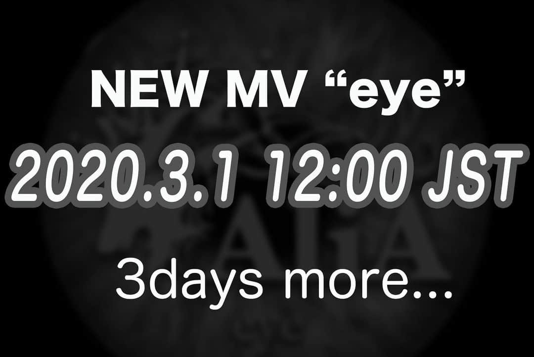 AliAさんのインスタグラム写真 - (AliAInstagram)「【2020.3.1 12:00 PM JST】  3 days until we release a new music video🎥  Don't miss it!! photo by @yamada_mphoto  #AliA #eye」2月27日 18時16分 - alia___official