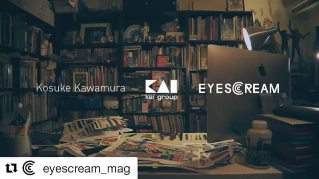 河村康輔のインスタグラム：「EYESCREAMと貝印さんと。 いいカッターは紙の繊維と触れた時の手に伝わる感触めちゃくちゃ最高す！  #Repost @eyescream_mag with @get_repost ・・・ Edges Ahead – 貝印と探る“その先”のカルチャー . 第3弾は、Art Issueと題して河村康輔が登場。コラージュ作品の制作工程をムービーでお届け。 . https://eyescream.jp/culture/57673/  #貝印 #河村康輔」