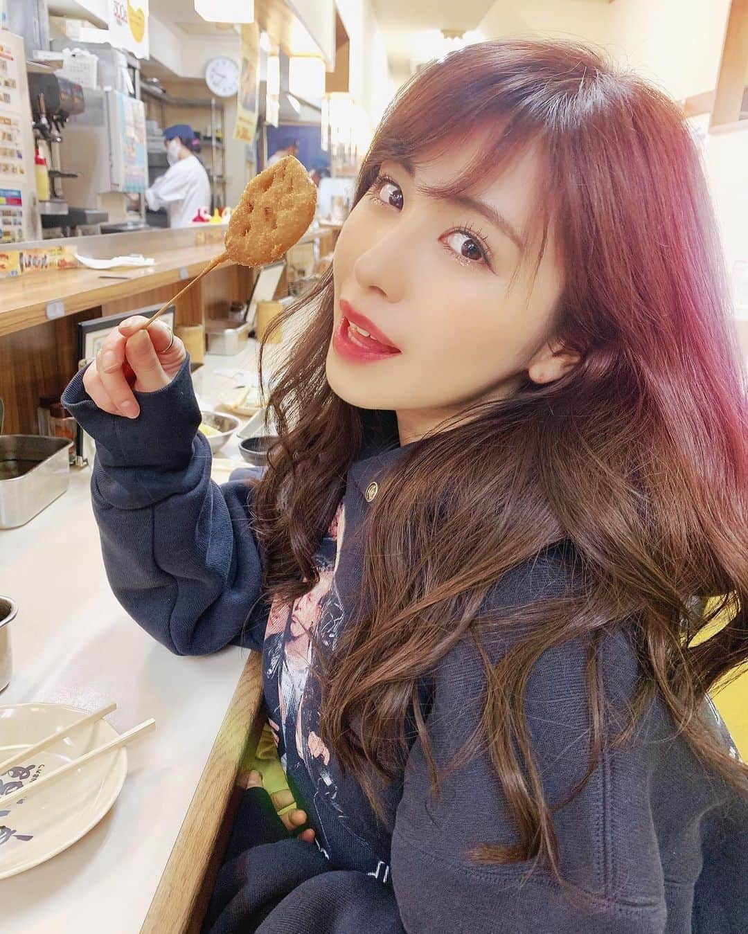 宮下舞花さんのインスタグラム写真 - (宮下舞花Instagram)「串かつだるま🍤さくさく #トマト#子持ちししゃも#れんこん#食べた」2月27日 23時06分 - maikamaimaika