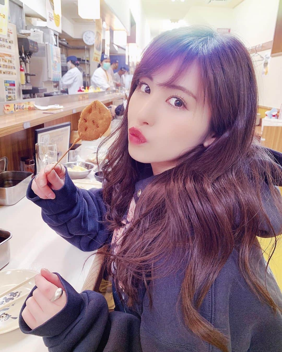 宮下舞花さんのインスタグラム写真 - (宮下舞花Instagram)「串かつだるま🍤さくさく #トマト#子持ちししゃも#れんこん#食べた」2月27日 23時06分 - maikamaimaika