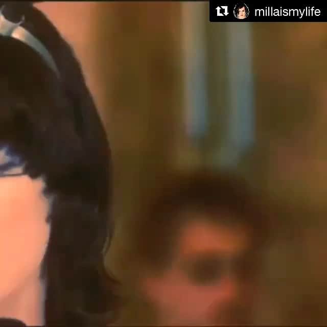 ミラ・ジョヴォヴィッチのインスタグラム：「Oh my goodness, what a blast from the past! This is a Yiddish wedding song I performed in an indie film called “Dummy” in 2002. It starred me, @AdrienBrody, @JaredHarris, @VeraFarmiga and IllianaDouglas @illeanarama. What a fun crew of people and such a sweet, wacky movie!」