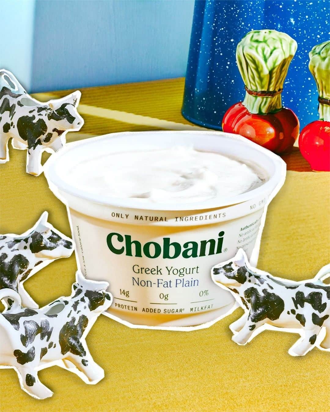 Chobaniのインスタグラム：「Our wholesome, Non-Fat Plain Greek Yogurt is a creamy blank canvas. What’s your favorite way to enjoy it?」