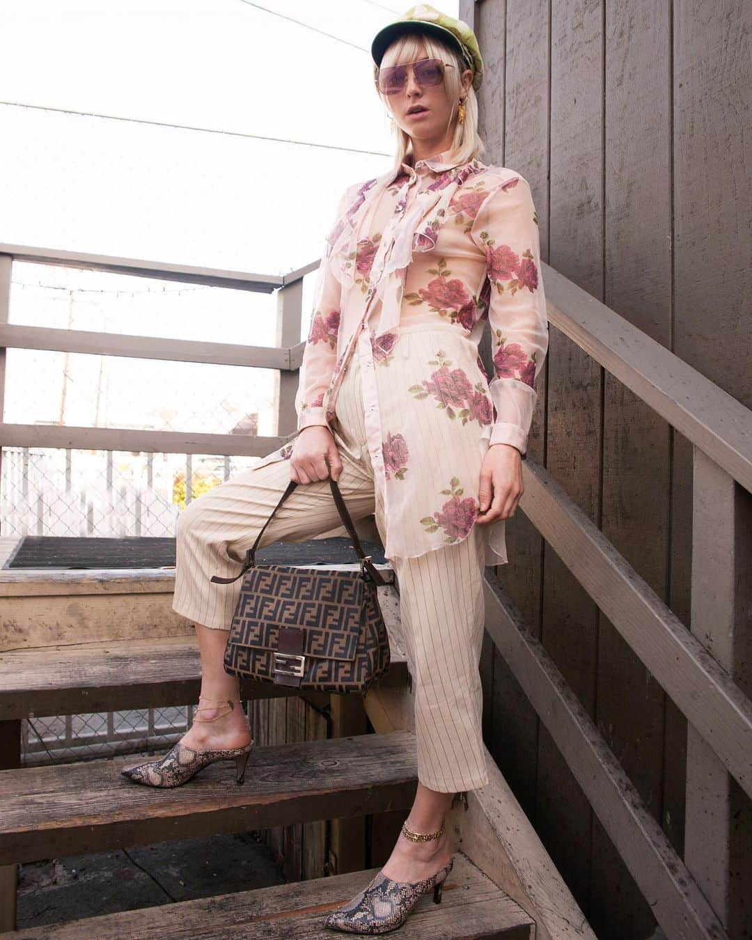 2nd STREET USAさんのインスタグラム写真 - (2nd STREET USAInstagram)「Step into spring with new arrivals from our Sherman Oaks Location!  Fadthree Pants Size 4 $39 Diesel Rose Top Size M $23 Vintage Hat $23 Snake Skin Mules Size 9 $9 Fendi Bag $229 Yuichi Toyama Glasses $399 ✖️✖️✖️✖️✖️✖️✖️✖️✖️✖️✖️✖️✖️✖️✖️✖️✖️ #2ndstreet #2ndstreetusa #2ndstreetvintage #pasadena #melrose #costamesa #melrosestyle #vintage #losangeles #fairfax #labrea #designer #newarrival #newarrivals #secondhand #japan #japanesestyle #ootd #colorful #fashion #style #art #love #currentlywearing #styleinspo #japanesebrands」2月28日 6時30分 - 2ndstreetusa