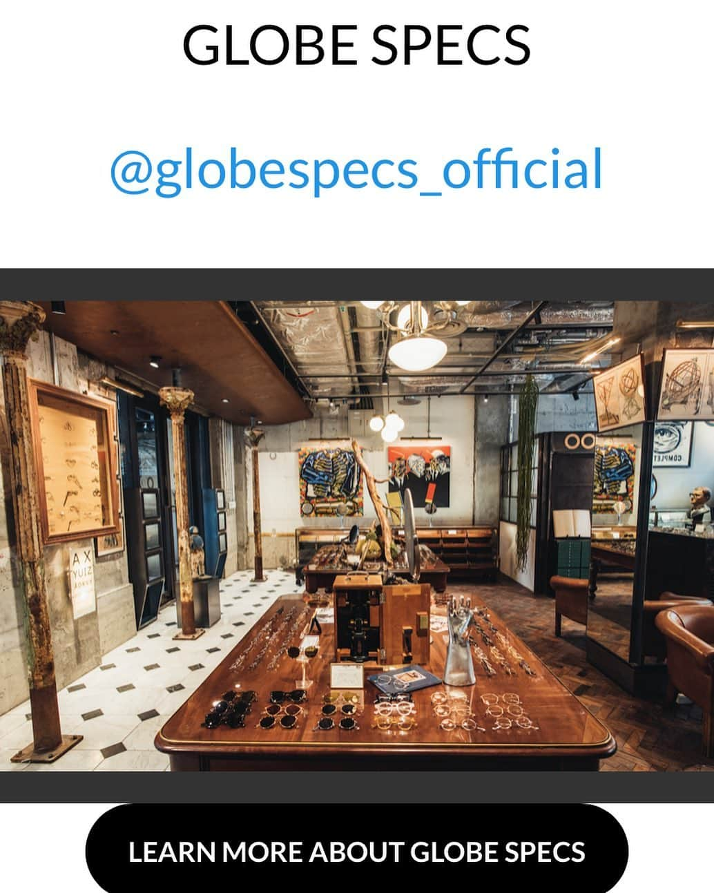 GLOBE SPECS_officialのインスタグラム