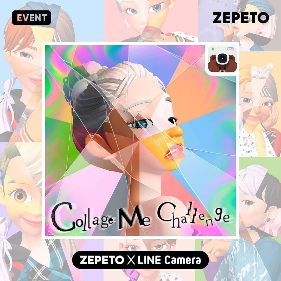のインスタグラム：「Can you face the LINE Camera and ZEPETO Collage Me Challenge?! 😝👆💕 Let's check it out ❗️ . #顔を合わせただけなのに #CollageMeChallenge #linecamera #lineカメラ #라인카메라 #ZEPETO #withMyZepeto #zepetophoto #zepetoworld #zepeto加工 #zepetogram #zepetoedit #ゼペット #ゼペット加工 #コラージュ #collage」