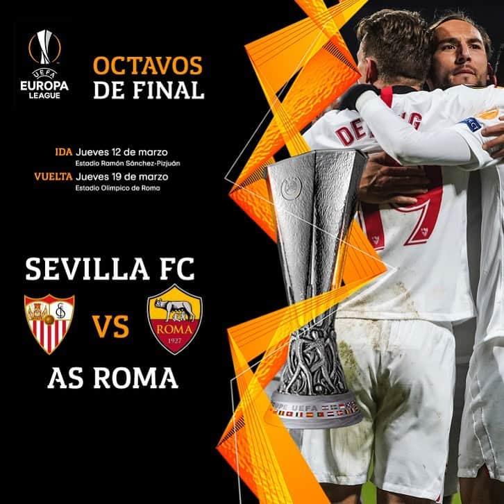 セビージャFCさんのインスタグラム写真 - (セビージャFCInstagram)「¡A por los octavos, SEVILLA! 💪🏻⚪️🔴 #UELDraw #WeareSevilla #vamosmiSevilla #UEL」2月28日 21時49分 - sevillafc