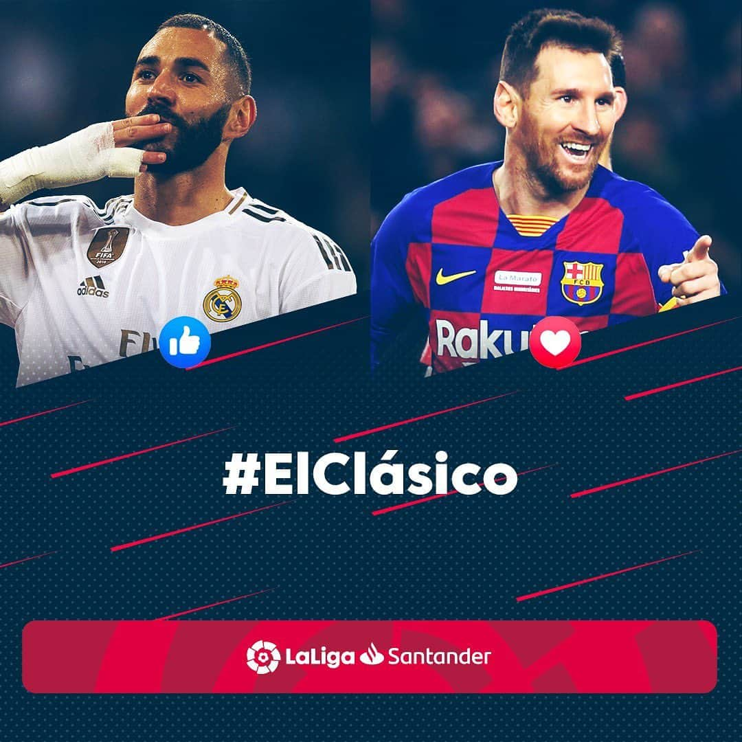 LFPさんのインスタグラム写真 - (LFPInstagram)「🔝⚽️ TOPSCORERS, face to face in #ElClásico! Who is your FAVOURITE? • 🔝⚽️ ¡GOLEADORES frente a frente en #ElClásico! ¿Quién es tu FAVORITO? • #LaLiga #LaLigaSantander #Messi #Benzema #RealMadrid #Barça」2月29日 0時17分 - laliga