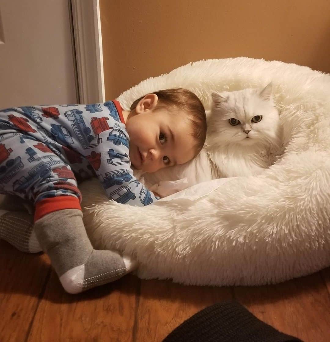 ディーナ・ニコール・コルテーゼのインスタグラム：「Such a huge heart ❤️ my sweet baby boy 🥰 he loves giving hugs 🤗」