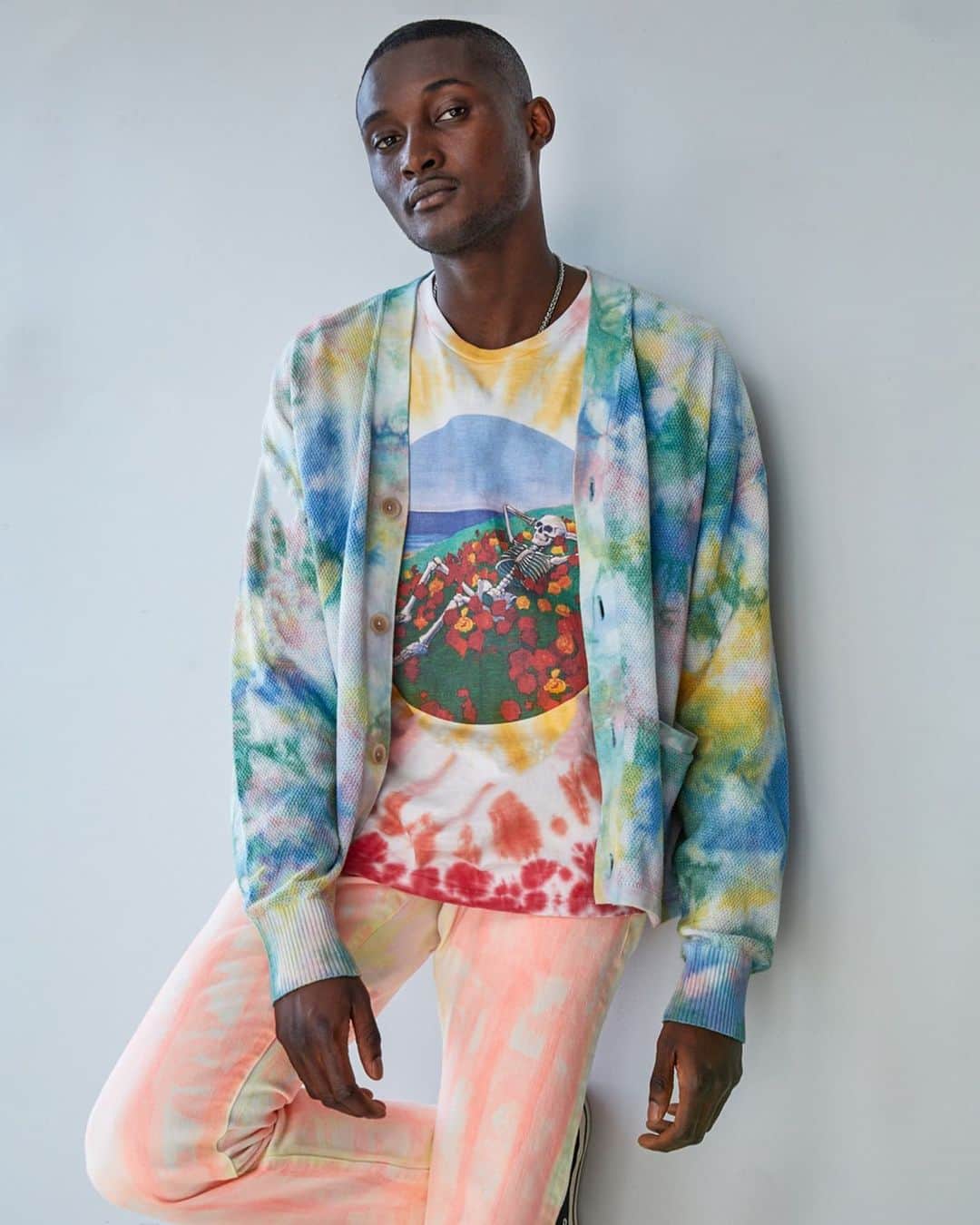 オバディア&サンズのインスタグラム：「Garden of Eden. Marble hand dyed and sequin pieces with artwork in collaboration with Stanley Mouse now available on ovadiany.com」