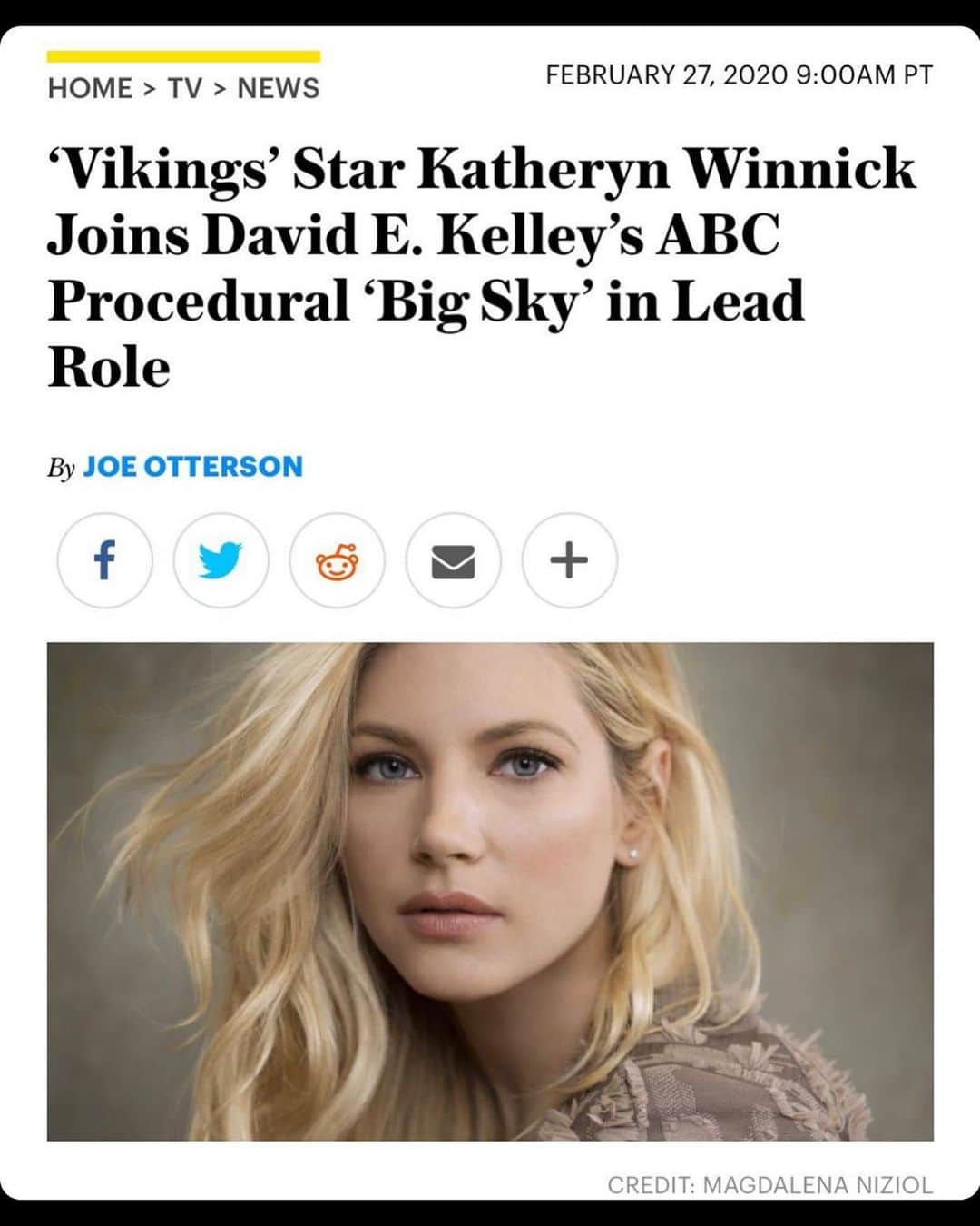 キャサリン・ウィニックのインスタグラム：「New announcement! Very excited to join David E. Kelley’s new ABC triller “Big Sky”. Next chapter here we go!!」