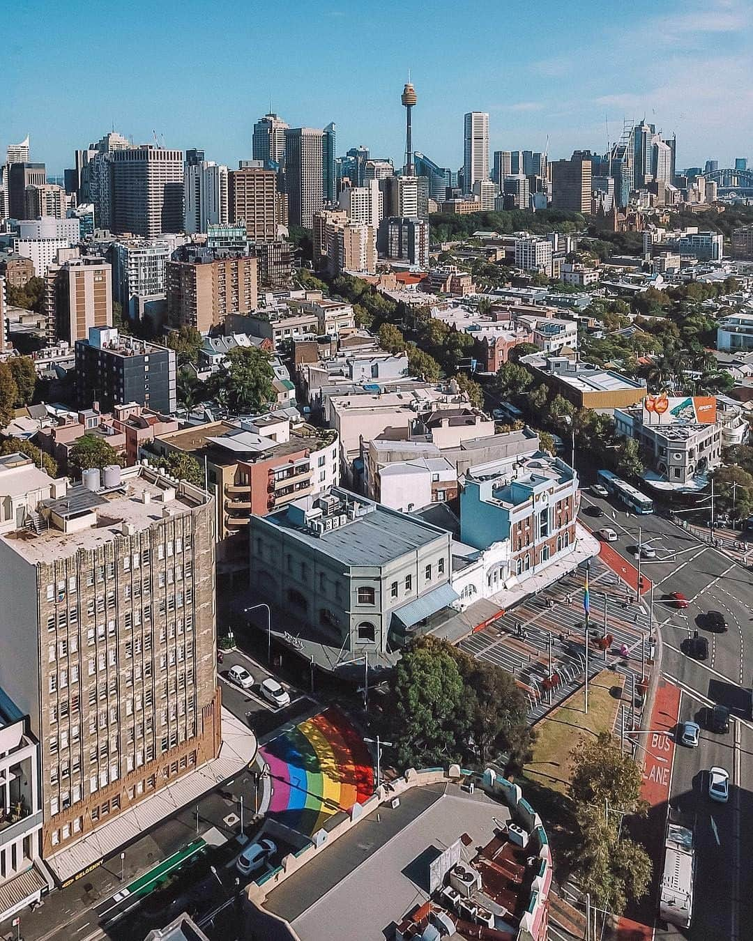 Australiaさんのインスタグラム写真 - (AustraliaInstagram)「Forget about raining on the parade, @sydneymardigras is parading on the rain(bow) instead!🌈🏳️‍🌈 @bjmac_ captured the fabulous pop of colour of #TaylorSquare's #rainbowcrossing, where @sydney's spectacular #MardiGras parade will pass by tonight. As one of the world's biggest #LGBTQI celebrations, thousands of spectators join the festivities every year to cheer on and dance to the amazing floats down #OxfordStreet and #FlindersStreet. Get ready to don your most colourful outfits and join the party all night.  #seeaustralia #newsouthwales #ilovesydney #sydneymardigras #whatmatters #happymardigras #pride」2月29日 3時00分 - australia