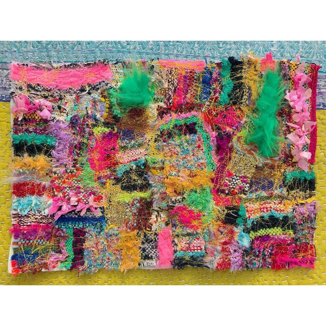 森千波さんのインスタグラム写真 - (森千波Instagram)「#collage#pouch . . . .  #1000weave#weaving#denim#bag#new#newarrival#weaving#yarn#handmade#colorful#cotton#color」2月29日 14時16分 - 1000wave