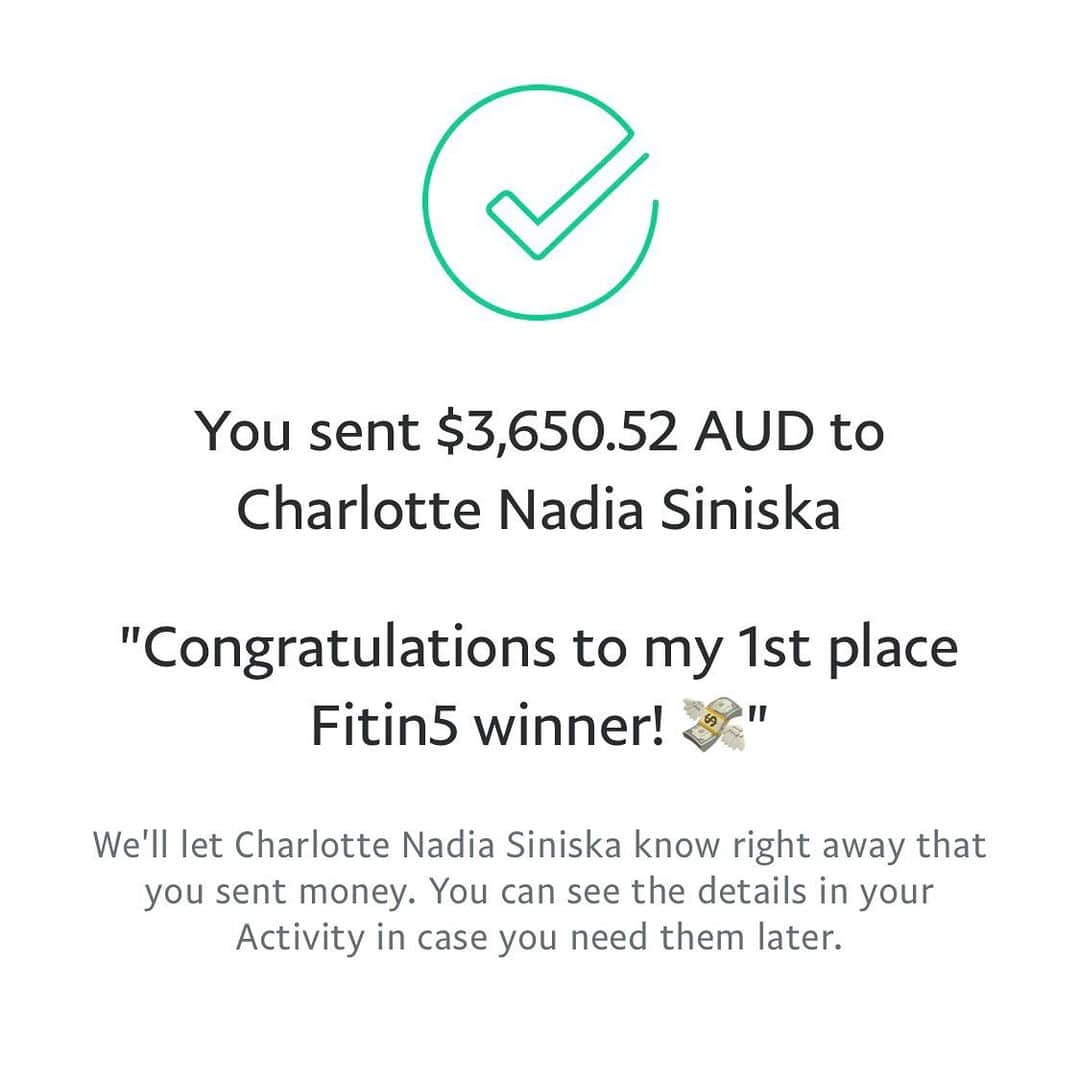 Paige Hathawayさんのインスタグラム写真 - (Paige HathawayInstagram)「Congrats to my 1st place @fitin5challenge winner Charlotte Siniska! She not only earned $2,500 but she also earned amazing results in just 5 short weeks!! YAS GIRL 🥳 YASSS!  CHARLOTTE’S FITIN5 SUCCESS STORY: "I’ve done so many challenges in the past and never completed them or not seen the results that I wanted to see.. I’ve struggled with dieting and my weight for so many years. When I started, I saw results in the first week!.. this has kickstarted me in the right direction for making positive changes. I can’t wait to see my body after a year with all the new tools and knowledge that I’ve learnt throughout the last 5 weeks. Such an amazing experience! Thank you Paige” @nadiasin666 - Charlotte Siniska  Challenge yourself with my @fitin5challenge! 💪🏼🤍DM me your email address and I’ll send you more information about my @fitin5challenge right away!」2月29日 11時03分 - paigehathaway