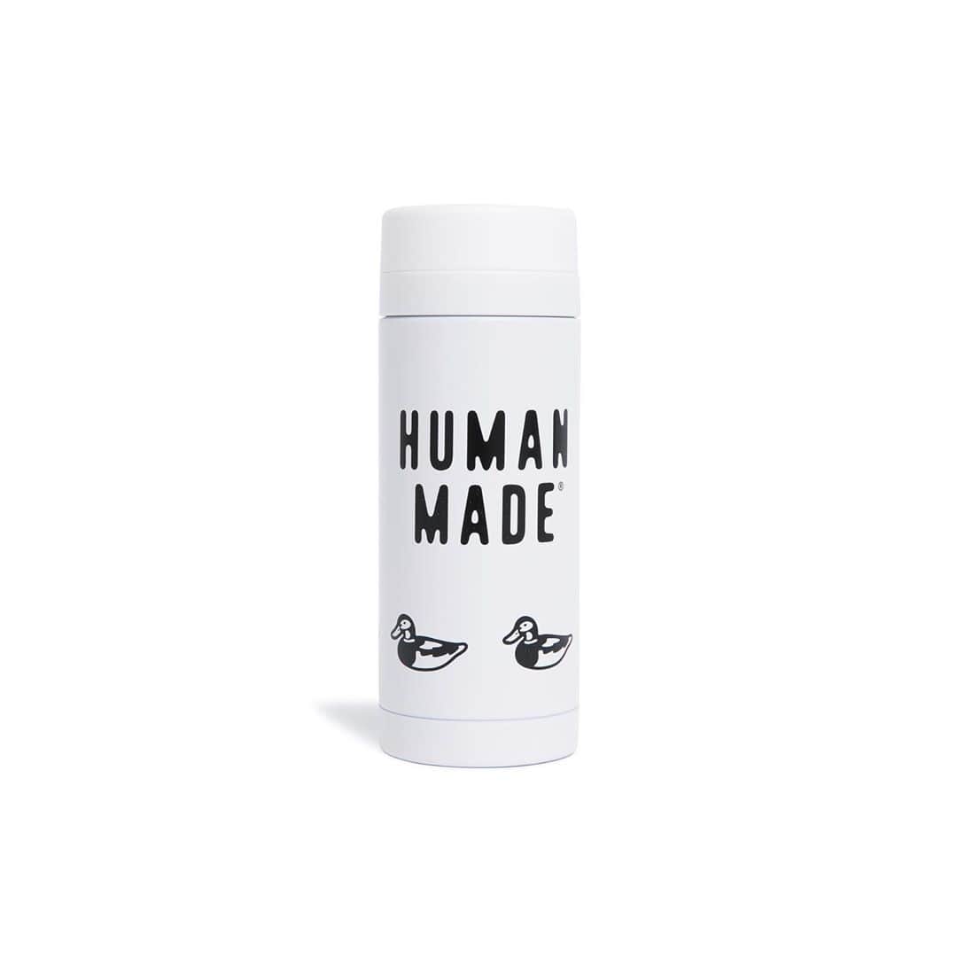 HUMAN MADEさんのインスタグラム写真 - (HUMAN MADEInstagram)「"THERMO STAINLESS BOTTLE" now available in store and online. www.humanmade.jp  オリジナルグラフィックをプリントしたサーモステンレスボトルです。真空2重構造の保冷温ボトルは、かさばらないスリムなサイズ感が特徴です。 200ml & 300ml stainless steel insulated thermos flask.」2月29日 11時46分 - humanmade