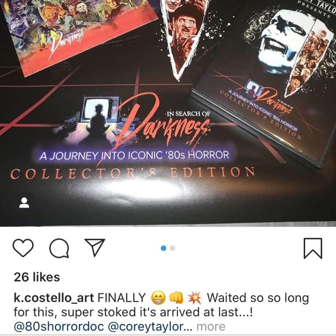 コリィ・テイラーさんのインスタグラム写真 - (コリィ・テイラーInstagram)「It took some work, but we got it out and the response has been fucking awesome. Who else got their Collector’s Edition of @80shorrordoc In Search of Darkness?」2月29日 23時58分 - coreytaylor