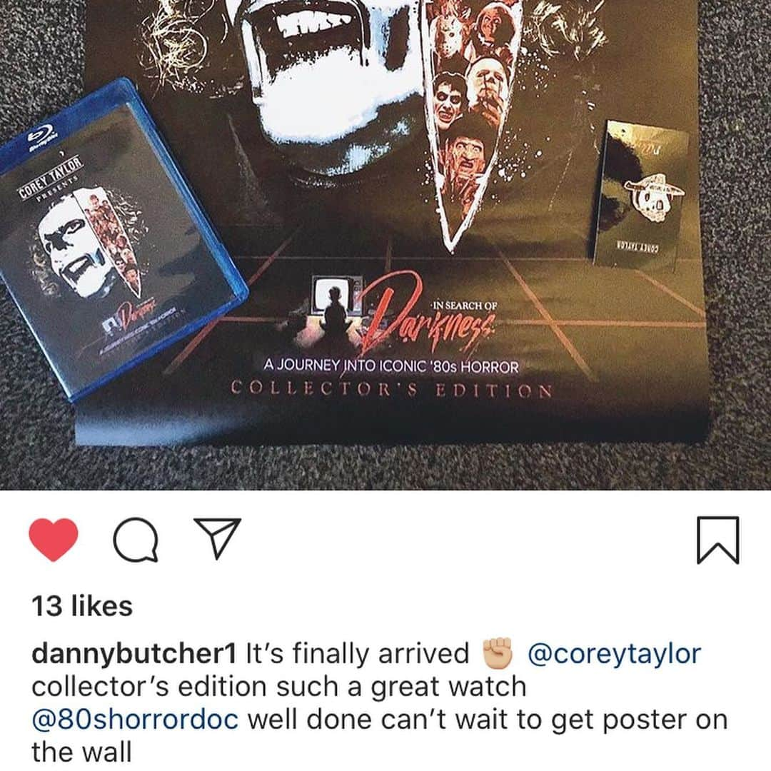 コリィ・テイラーさんのインスタグラム写真 - (コリィ・テイラーInstagram)「It took some work, but we got it out and the response has been fucking awesome. Who else got their Collector’s Edition of @80shorrordoc In Search of Darkness?」2月29日 23時58分 - coreytaylor