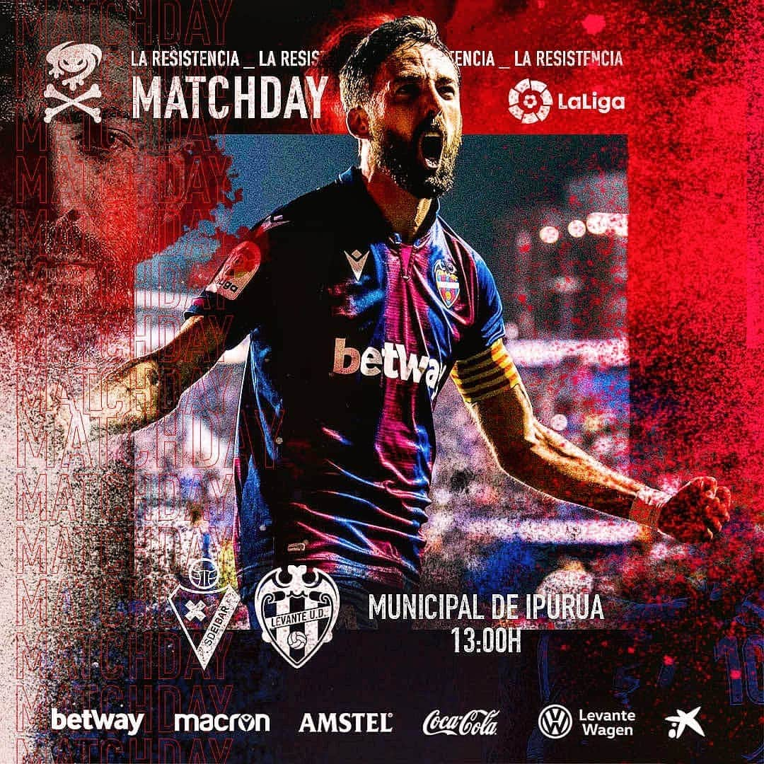 レバンテUDさんのインスタグラム写真 - (レバンテUDInstagram)「🐸☠ MATCHDAY ☠ 🆚️ @sdeibar ⚽️ @laliga - J26 ⏰ 13:00h 🏟 Municipal de Ipurúa 📻 LevanteUDRadio - @999valenciaradio  #EibarLevante #110AñosDeResistencia --- @betway_es @macron @amstel_es @cocacola_esp @levantewagenvw @caixabank」2月29日 16時51分 - levanteud