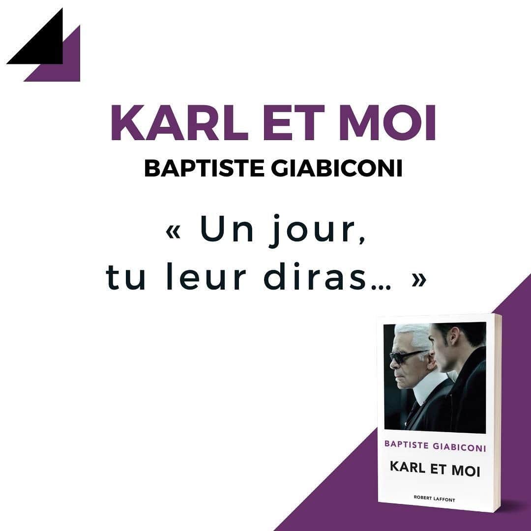 Baptiste Giabiconiさんのインスタグラム写真 - (Baptiste GiabiconiInstagram)「KARL ET MOI « Un jour, tu leur diras... »  C’ est fait mon Karl !  Ton Chapirone . 💜」2月29日 20時22分 - baptiste.giabiconi