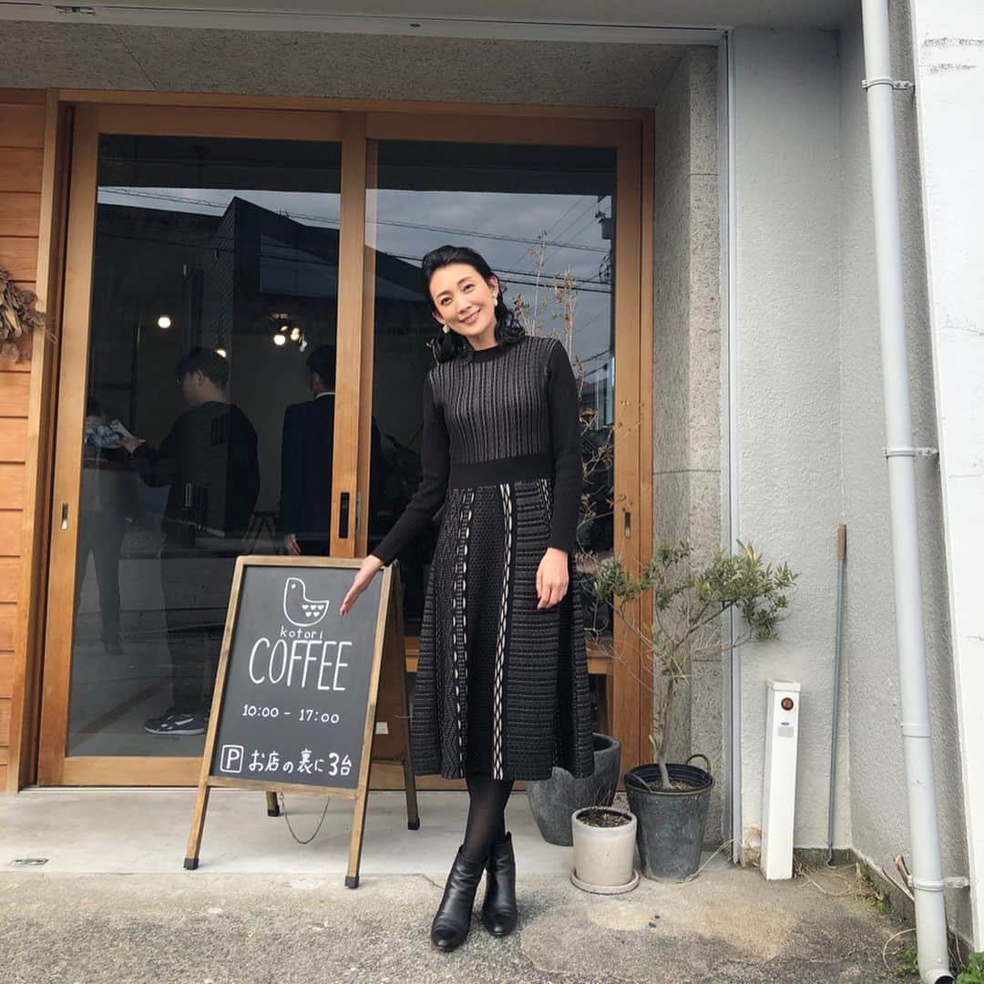 田中美里のインスタグラム：「映画「もみの家」舞台挨拶の合間にコトリコーヒーへ。  ずっと行きたかったお店。  今度はゆっくり行きたいなぁ。  #もみの家 # コトリコーヒー #kotoricoffee  #coffeestandkotori  #富山 #カフェ」