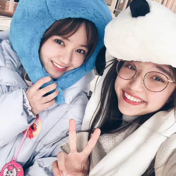 白本彩奈のインスタグラム：「今日はデカダンチームの行ける皆んなでユニバーサルに行ってきたよ ￼  彩奈ちゃんと思いっきり充実した休日を過ごせたー♪♪ 本当可愛い、彩奈ちゃん…♡」