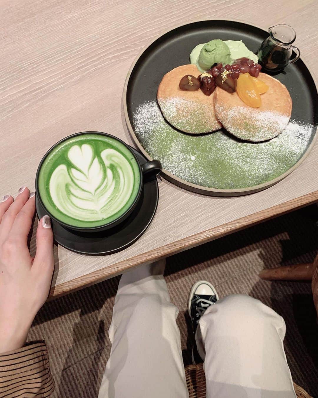 榊原伶奈のインスタグラム：「この間お茶した伊右衛門サロン💫 抹茶好きにはたまらんメニューばかり🤤❤️ . #渋谷　#渋谷カフェ　#渋谷ヒカリエ #カフェ　#抹茶 #抹茶スイーツ  #抹茶ラテ」