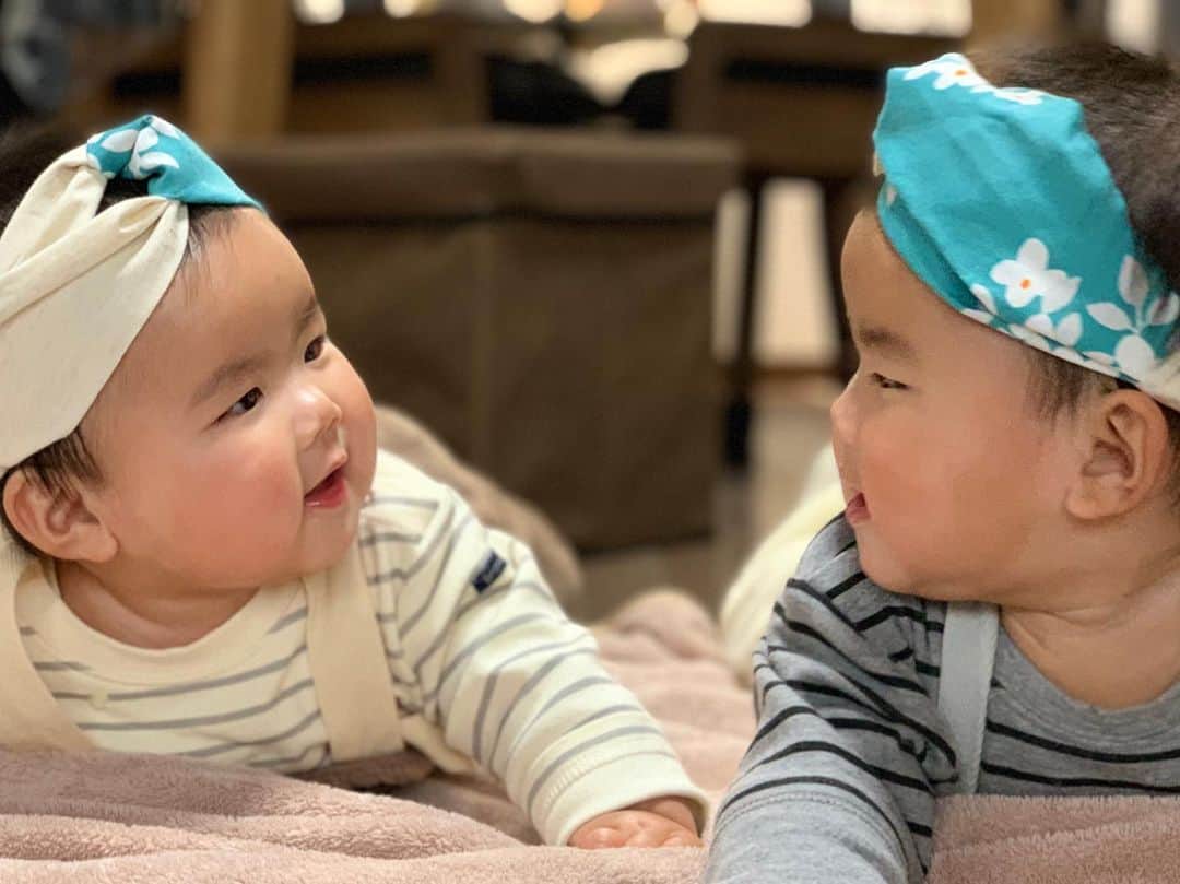 前田阿希子さんのインスタグラム写真 - (前田阿希子Instagram)「先日無事に8ヶ月。  寝返りまだ完璧にできません。 ハイハイもまだまだ。 歯なんて全く生えてません。  が。体重なら同月齢No. 1。 …がんばれ、双子！  #双子 #twins  #おめでとう8ヶ月 #もち肌いいな #たまひよ  #ままのて  #ベビスタグラム」3月1日 22時07分 - akiko_1206
