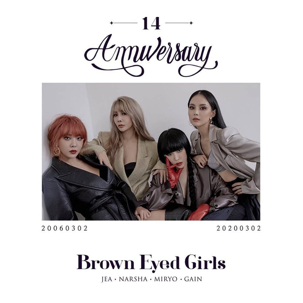 Brown Eyed Girlsさんのインスタグラム写真 - (Brown Eyed GirlsInstagram)「[NEWS] Brown Eyed Girls 14th ANNIVERSARY🎉  Happy BG Day❤️ #브라운아이드걸스 #브아걸  #BrownEyedGirls #BG #JeA #Narsha #Miryo #Gain  #제아 #나르샤 #미료 #가인」3月2日 0時00分 - browneyedgirls_official