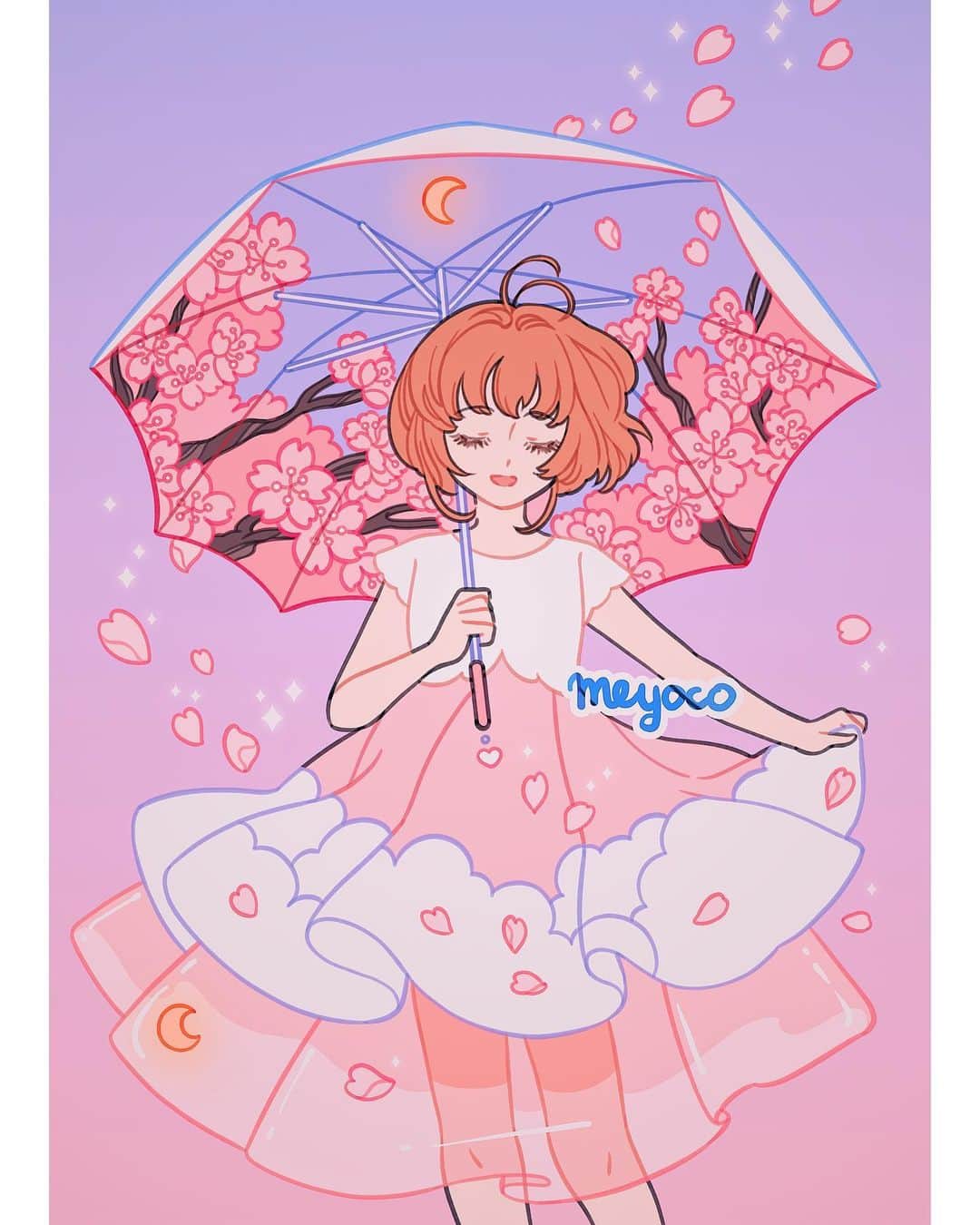 meyocoさんのインスタグラム写真 - (meyocoInstagram)「Sakura umbrella 🌸✨🌙」3月2日 2時10分 - meyoco