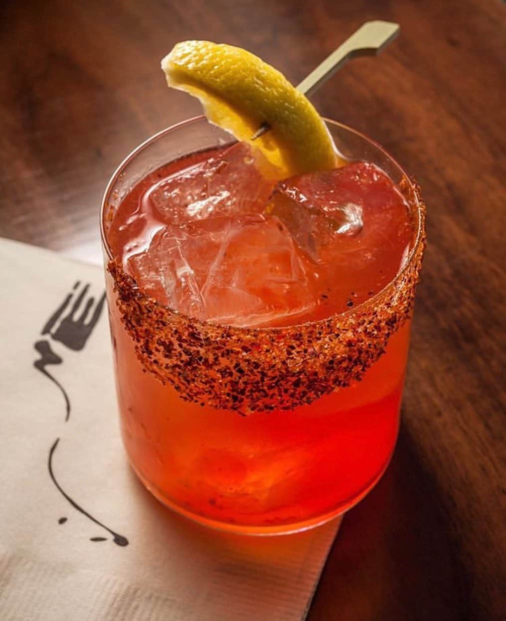 Palms Casino Resortのインスタグラム：「Care for a drink? The Rabarbaro: tequila reposado, ginger, rhubarb and Tajin. Photo by: @52chefs」