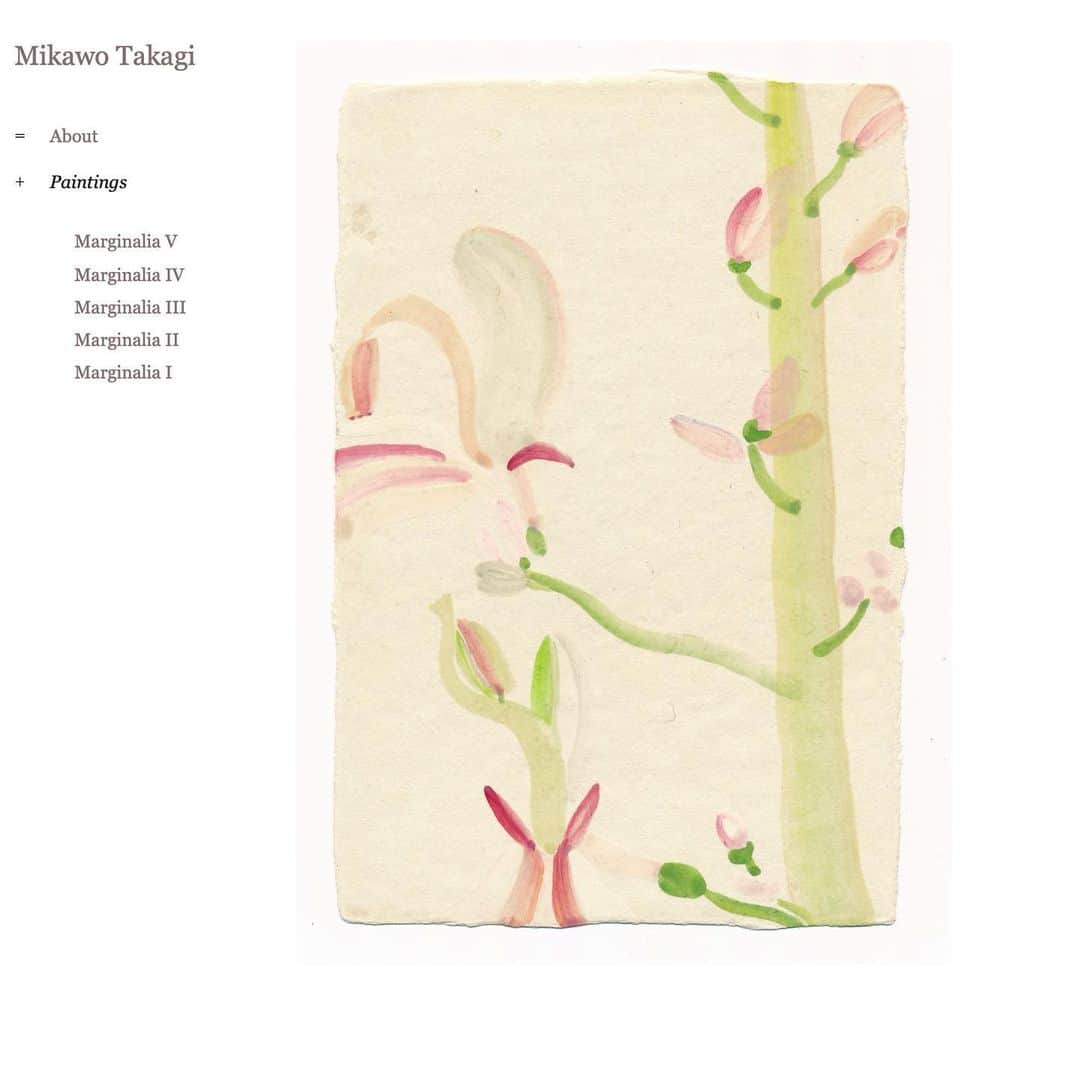 高木正勝のインスタグラム：「New web site of Mikawo Takagi. Beautiful paintings. Please come visit.  @mikawo_t  mikawotakagi.com  2017年、ソロモン諸島の離れ孤島にて、体調を崩した僕が寝続けるものだから、ものすごく暇になった妻がこっそりはじめた小さな絵のシリーズ。帰国後、僕もピアノの録音に取り掛かりましたが、「マージナリア」、そもそもは彼女の絵が原点でした。絵のサイトができました。たくさんみれます。  こちらから↓ @mikawo_t  mikawotakagi.com」