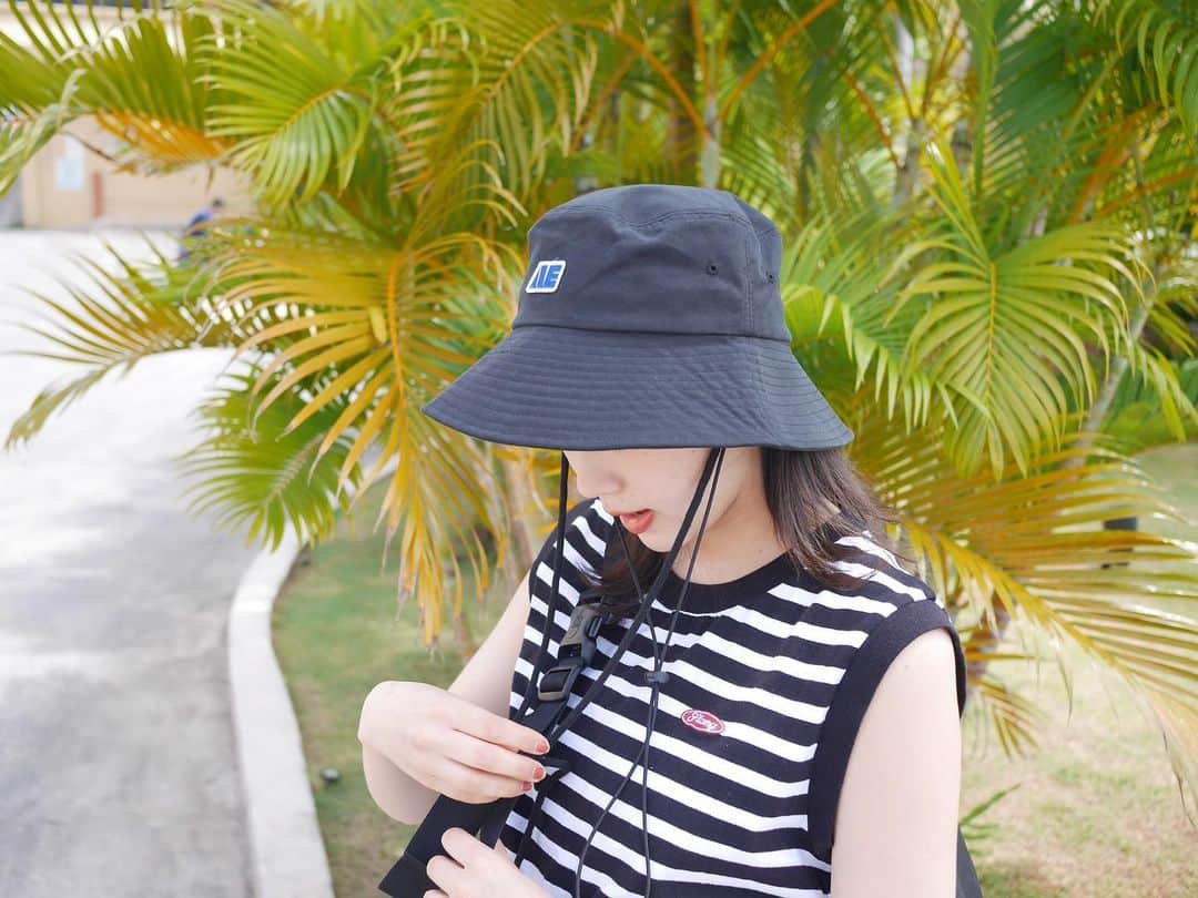 中山莉子さんのインスタグラム写真 - (中山莉子Instagram)「→﻿ #adererror  の帽子﻿ またまた可愛いバケットハットに出会った✌️﻿ ﻿ ﻿ 次回がグアム旅行の写真ラストです！﻿ ﻿ ﻿ #グアム旅行#guam」3月2日 19時33分 - nakayama_riko_official
