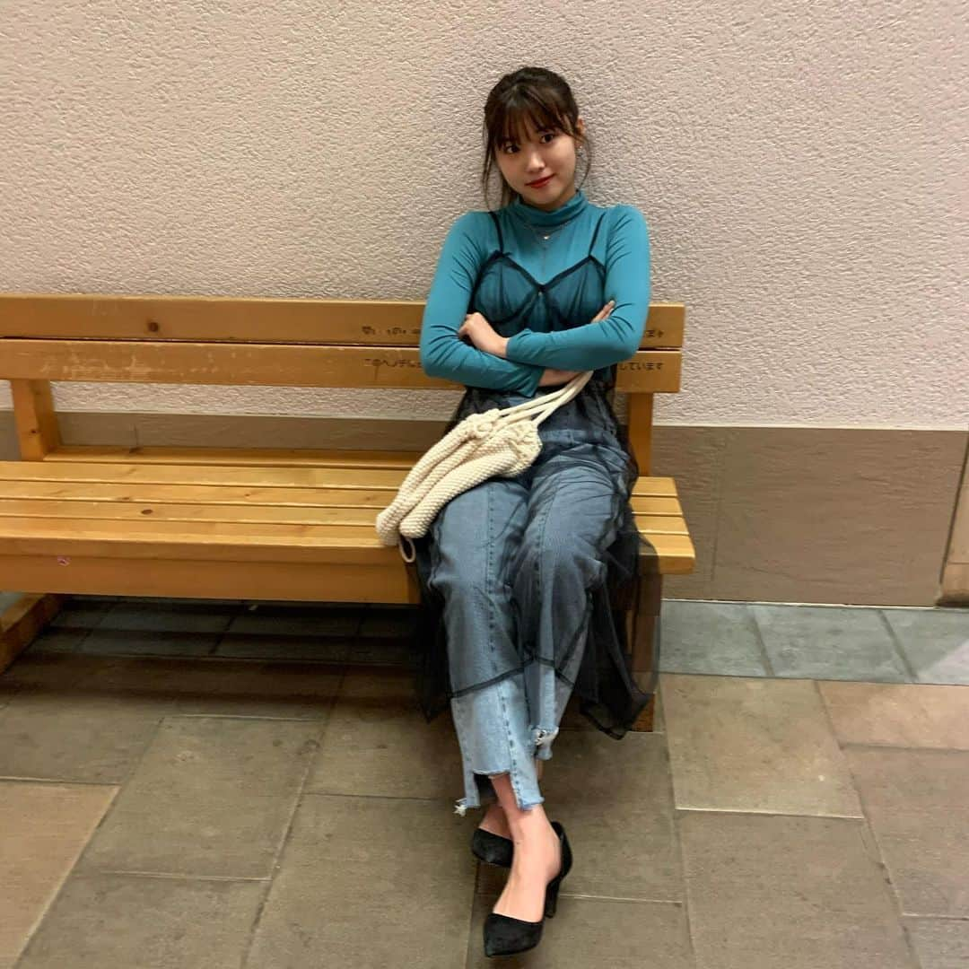 古田愛理さんのインスタグラム写真 - (古田愛理Instagram)「春色と透け感が可愛い~🐬﻿ ﻿ #gu_for_all ﻿ #GUstyle﻿ #gupr﻿ #MIXMANIA﻿ #チュールキャミソールワンピース﻿」3月2日 19時47分 - airi_furuta