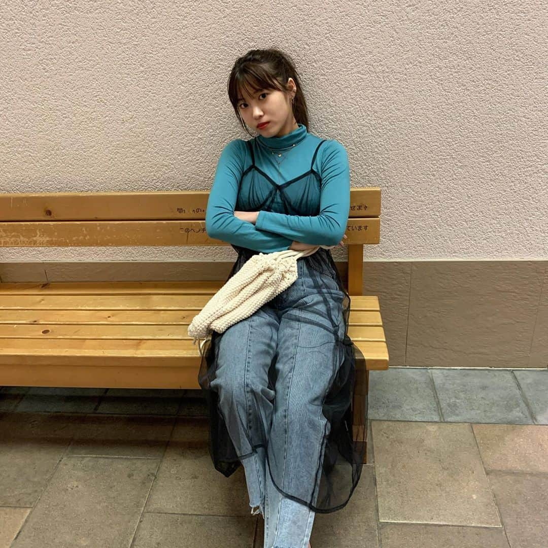 古田愛理さんのインスタグラム写真 - (古田愛理Instagram)「春色と透け感が可愛い~🐬﻿ ﻿ #gu_for_all ﻿ #GUstyle﻿ #gupr﻿ #MIXMANIA﻿ #チュールキャミソールワンピース﻿」3月2日 19時47分 - airi_furuta