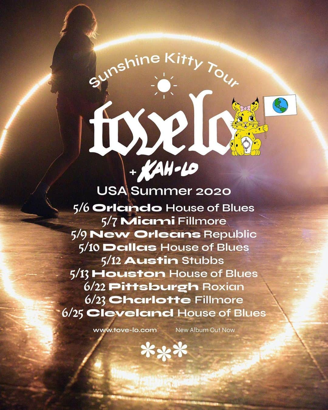 トーヴ・ローさんのインスタグラム写真 - (トーヴ・ローInstagram)「🇺🇸 that was fun, let’s do it again!  #SunshineKittyTour just wrapped up in North America, but will be back in the US this summer with @thatkahlo supporting.  Tickets go on sale Friday March 6th. 🔥😎」3月3日 3時30分 - tovelo