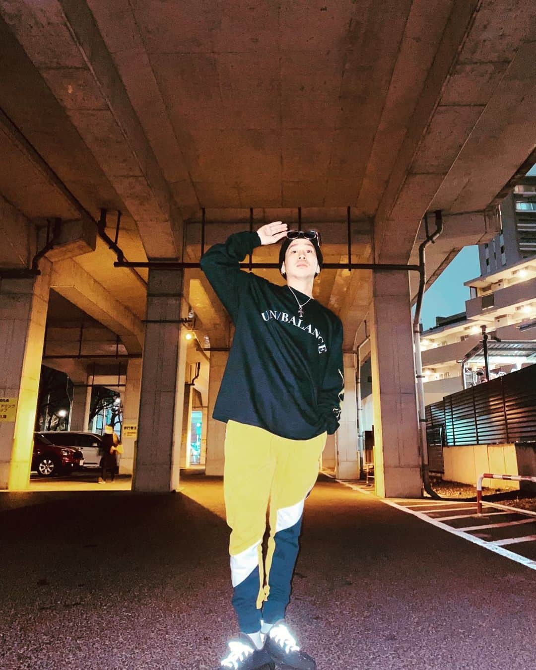 嶋田遼太郎のインスタグラム：「. . ⚫️⚡️ UN/BALANCE ⚡️⚫️ 👕 @unbalance_official  #UN/BALANCE #street #fashion #hiphop #dancer」