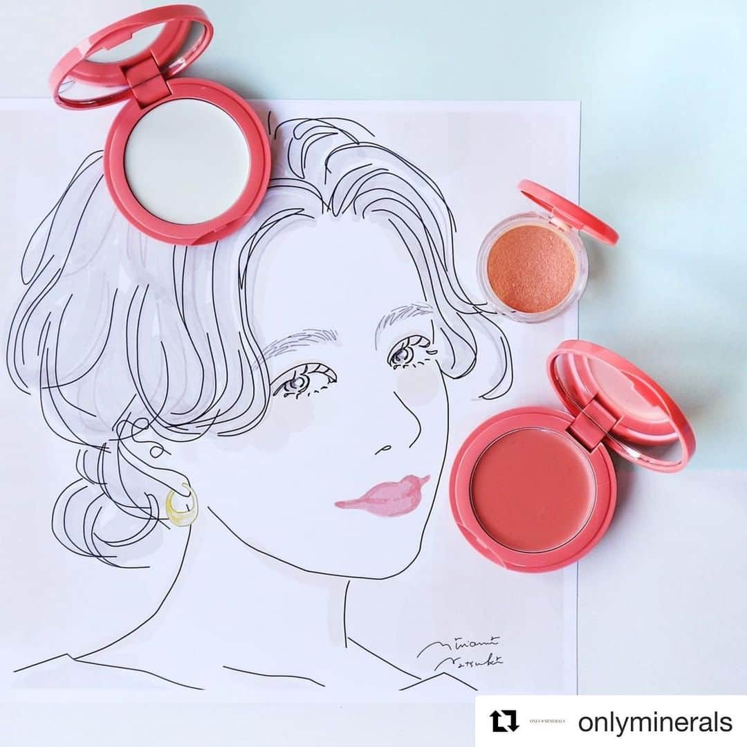 長井かおりさんのインスタグラム写真 - (長井かおりInstagram)「そろそろ毛穴が気になる季節🙌_  #Repost @onlyminerals with @get_repost ・・・ .⁠ 人気ヘア&メイクアップアーティスト・長井かおりプロデュースの⁠ 『N by ONLY MINERALS』には、使い方次第でさまざまな表現ができる⁠ 万能アイテムがズラリ✨⁠ .⁠ .⁠ 今回は、それらのアイテムを使った「大人の好感度メイク」と⁠ 「ワンポイントテクニック」をご紹介します💁‍♀️▼⁠ ーー使用アイテムーーーーーーーーーーーーー⁠ アイホール：ミネラルピグメント　02 NEO YES!⁠ チーク：ミネラルピグメント　02 NEO YES!⁠ ハイライト：ミネラルクリアスムーザー　01 MAGIC⁠ リップ：ミネラルソリッドチーク　コンプリート　01 YES!⁠ ーーーーーーーーーーーーーーー⁠ ＜ワンポイントテクニック＞⁠ ◎発色を高めるには…⁠ 指やブラシで押すようにのせる #押しメイク を。⁠ ◎透けるようなふんわり発色にするには…⁠ 指やブラシで引くように馴染ませ透けるような発色を叶える #引きメイク を。⁠ .⁠ 同じアイテムを使ったとしても、ちょっとしたテクニックで⁠ 見た目の雰囲気はガラッと変わります💐⁠ ぜひ試してみてくださいね🙌⁠ .⁠ .⁠ 【N by ONLY MINERALS】⁠ ◯ミネラルピグメント⁠ 02 NEO YES!⁠ ◯ミネラルソリッドチーク　コンプリート⁠ 01 YES!⁠ ◯ミネラルクリアスムーザー⁠ 01 MAGIC⁠ . illustrator @punipuni729⁠ .⁠ #onlyminerals #オンリーミネラル⁠ #nbyonlyminerals #エヌバイオンリーミネラル⁠ #ミネラルピグメント⁠ #ミネラルソリッドチーク⁠ #ミネラルコスメ #透明肌 #お守りコスメ #クレンジング不要 #長井かおり #コラボコスメ #新作コスメ #イラストメイク #メイクイラスト #メイク方法 #春コスメ #春メイク #トレンドメイク #透明感メイク #ポーチの中身 #カラーパウダー #アイシャドウ #クリームチーク #赤み消し #毛穴カバー #ピンクメイク」3月3日 17時22分 - kaorimake