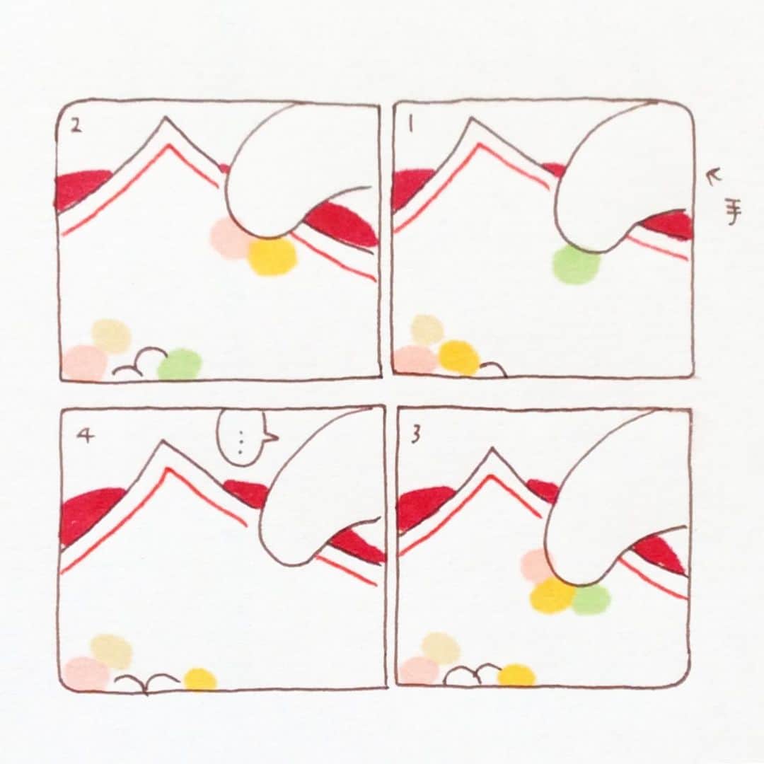 カモさんのインスタグラム写真 カモinstagram ぽちぽち ひな祭り ひなあられ ウサギタケ Usagitake 3月3日 9時14分 Illustratorkamo