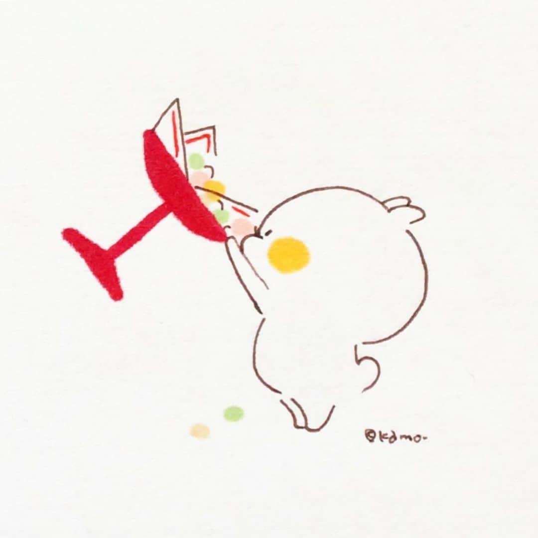 カモさんのインスタグラム写真 - (カモInstagram)「ぽちぽち #ひな祭り#ひなあられ#ウサギタケ#usagitake」3月3日 9時14分 - illustratorkamo