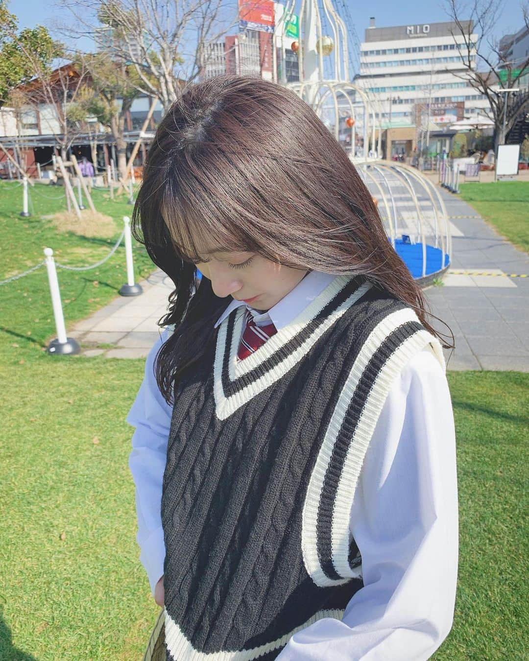 山本彩加さんのインスタグラム写真 - (山本彩加Instagram)「﻿ ﻿ ﻿ オルチャン制服♡﻿ ﻿ ﻿ ﻿ ﻿ #制服コーデ　#オルチャン制服　#JKコーデ　#WEGO #onespo」3月3日 20時50分 - ayaka48_yanyan