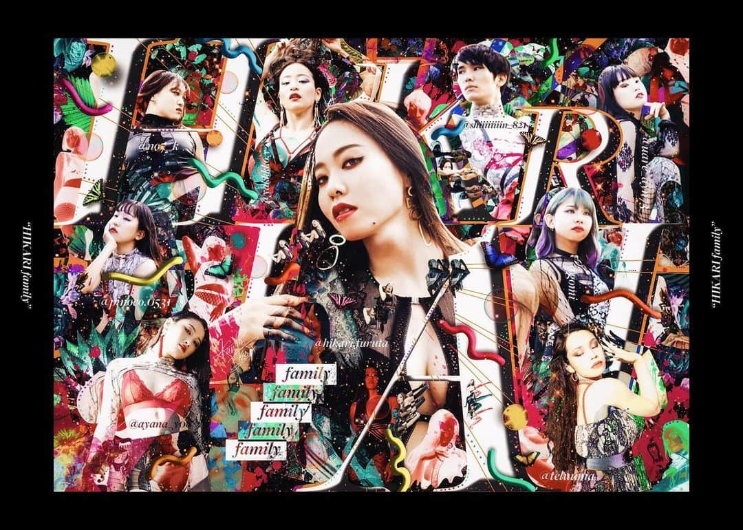 新野彩乃のインスタグラム：「🥀🌹HIKARI family🌹🥀 . . ⚜️Photo&Created by @kantoos_lifestyle . ⚜️Graphic / VisualArt . . @hikari.furuta  @yakkkko.y  @teluuma  @ayana_y08  @shiiiiiiiin_821  @gomi______  @no7_k  @pinoco.0531 . . #visualart #Graphic #Photo #vogue #voguing #HIKARIfamily」