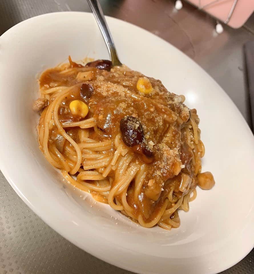 のインスタグラム：「手作りボロネーゼ♡  This is Homemade food. Spaghetti Bolognese♡  #手作り #パスタ #ボロネーゼ  #スパゲッティ #スパゲティ  #spaghetti #bolognese  #homemade #homecooking」
