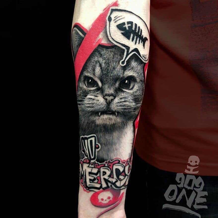 Lokiさんのインスタグラム写真 - (LokiInstagram)「Amazing tattoo done by @i909art on one of Loki’s friends 😻 #tattoo #art #lokifanart #cats #cat #cattattoo #catsofinstagram #catsoninstagram #kitty #bodyart #inked #instacat #photooftheday #igers」3月4日 3時46分 - loki_kitteh